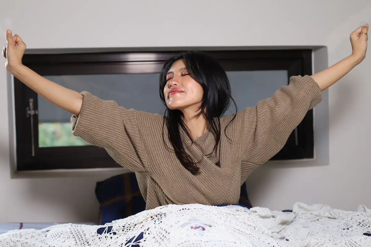 wanita desember bangun pagi