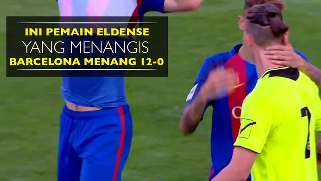 Barcelona B Menang 12-0, Pemain Lawan Menangis
