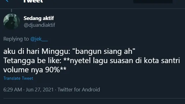 7 Cuitan Sedih Netizen di Hari Minggu Karena Ulah Tetangga Ini Kocak