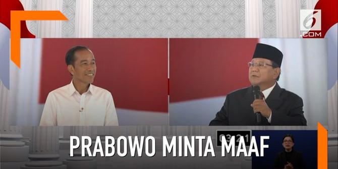 VIDEO: Prabowo Minta Maaf Sehabis Debat, Kenapa?