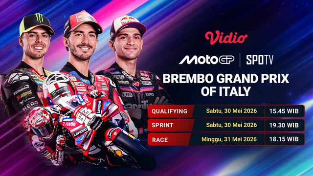 Jadwal MotoGP Brembo Grand Prix of Italy