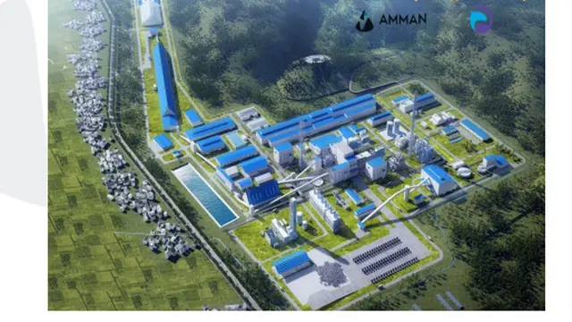 Proyek smelter PT Amman Mineral Nusa Tenggara (AMMAN) di Batu Hijau, Kabupaten Sumbawa Barat, Nusa Tenggara Barat