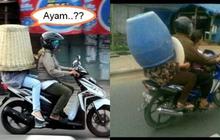 10 Potret Barang Bekas Dijadikan Helm, Begini Jadinya Kalau sedang Kepepet Tapi Tetap Ingin Taat Aturan
