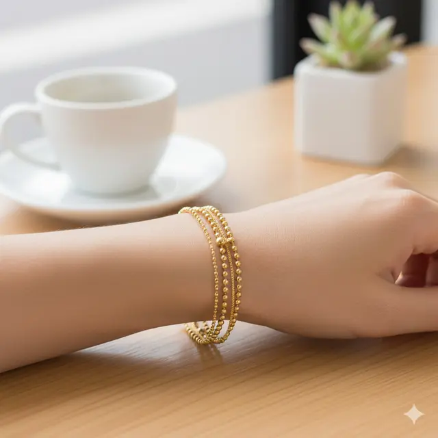 Model Gelang Emas 5 gram untuk Gaya dan Investasi (Image by Gemini AI)