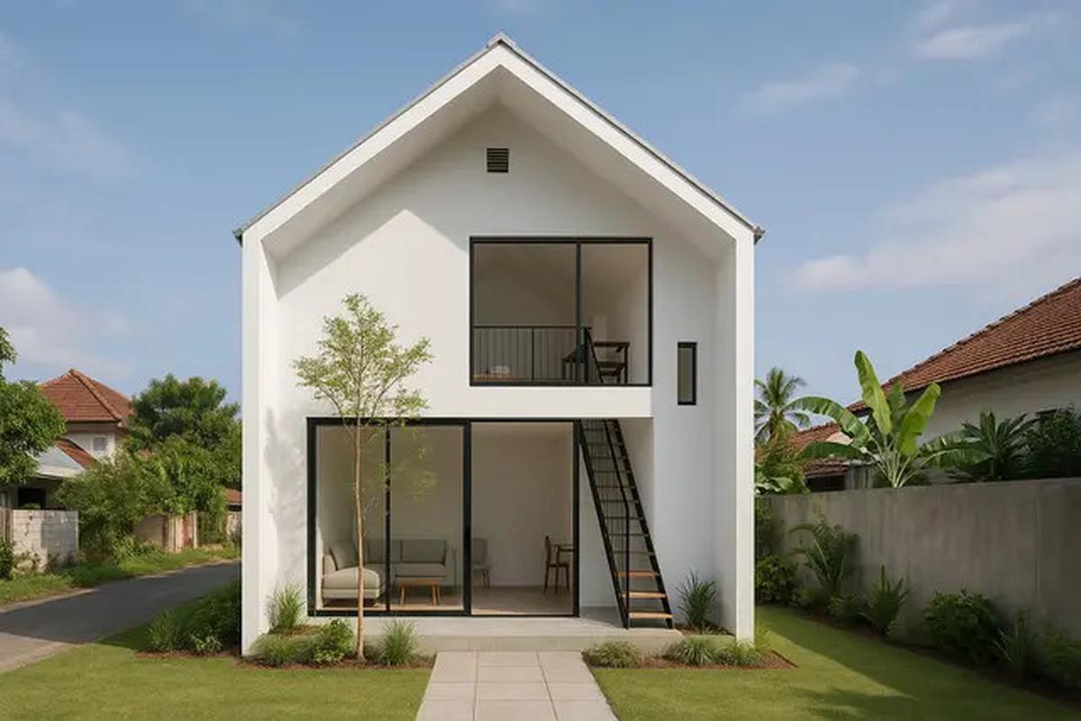 10 Gambar Rumah Sederhana 8x8 2025 Konsep Minimalis Modern, Punya Bentuk Cantik dan Nyaman Ditempati