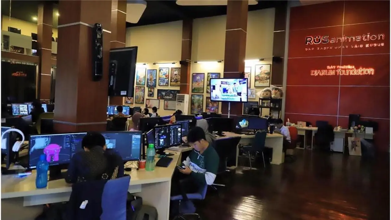 Siswa SMK RUS Kudus ini banyak menghasiilkan film animasi yang mewarnai jagat perfilman nasional dan Internasional. (Liputan6.com/Arief Pramono)