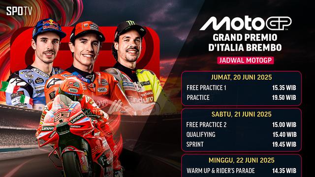 Saksikan MotoGP 2025 Gran Premio d’Italia Brembo Siaran Langsung di Vidio