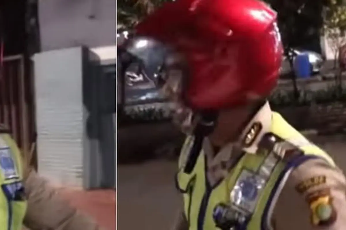 Pria diduga polisi gadungan (Instagram/@fakta.indo)