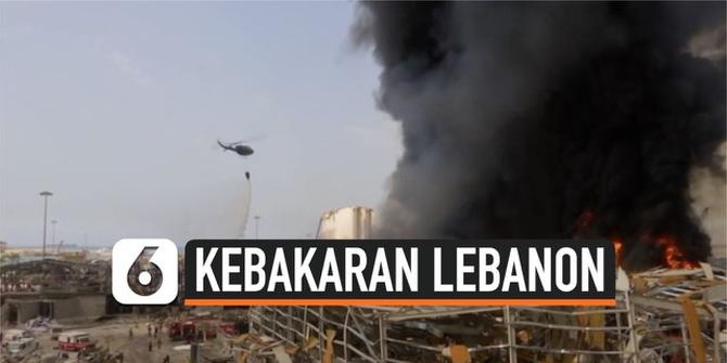 VIDEO: Kebakaran Besar Melanda Pelabuhan Beirut Lebanon