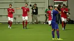 Penyerang timnas Indonesia U-23, Muchlis Hadi Ning Syaifulloh (kedua kiri) melakukan selebrasi usai mencetak gol ke gawang Kamboja pada laga lanjutan Grup A Sea Games 2015 di Stadion Jalan Besar, Singapura, (6/6/2015). (Liputan6.com/Helmi Fithriansyah)