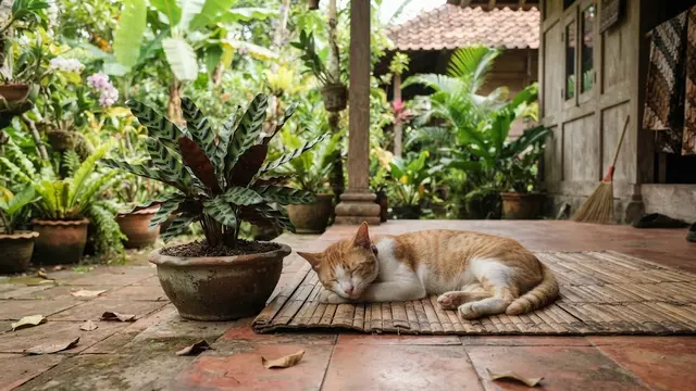 Tanaman hias yang aman untuk kucing dan bikin anabul betah di rumah jenis prayer plant