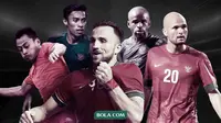 Samsul Arif, Fadil Sausu, Ilija Spasojevic, Greg Nwokolo dan Sergio van Dijk. (Bola.com/Dody Iryawan)