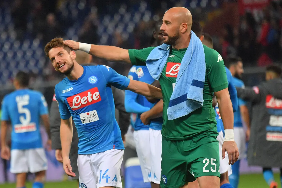 Dries Mertens - Pepe Reina - Napoli