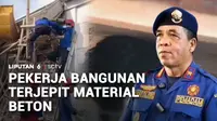 Seorang pekerja bangunan terjepit talang air beton yang ambruk selama 1 jam. Proses penyelamatan oleh tim pemadam kebakaran berlangsung dramatis, leher korban terjepit material beton.