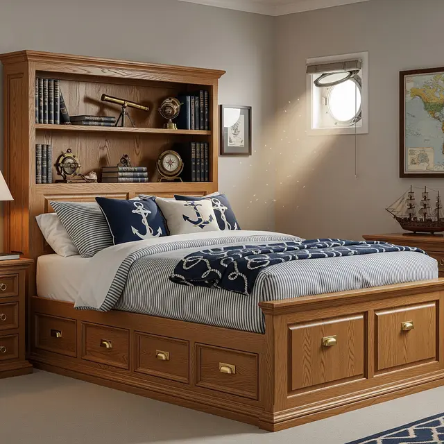 Tempat Tidur Multifungsi dengan Laci Penyimpanan (Gemini AI)