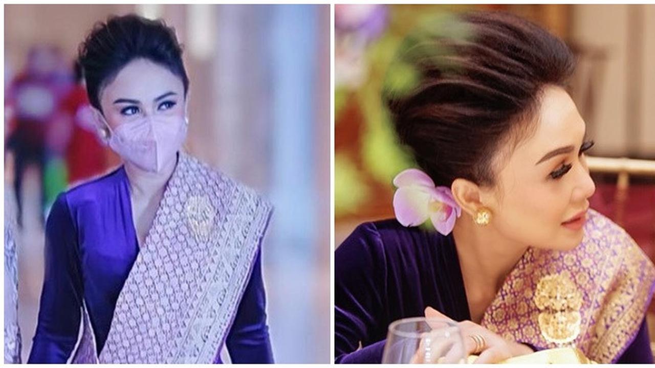 6 Potret Yuni Shara di Acara Lamaran Aurel Hermansyah dan Atta Halilintar