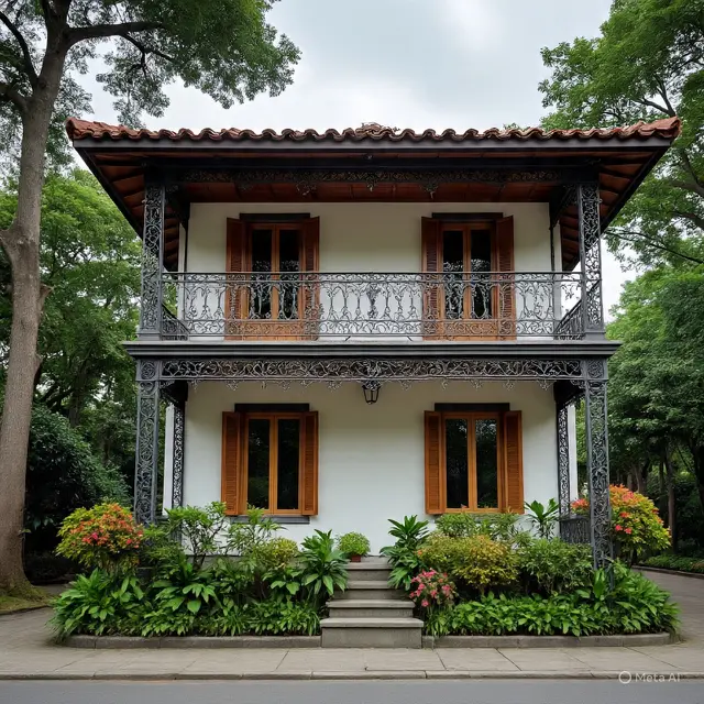 Desain Rumah Klasik Sederhana 2 Lantai