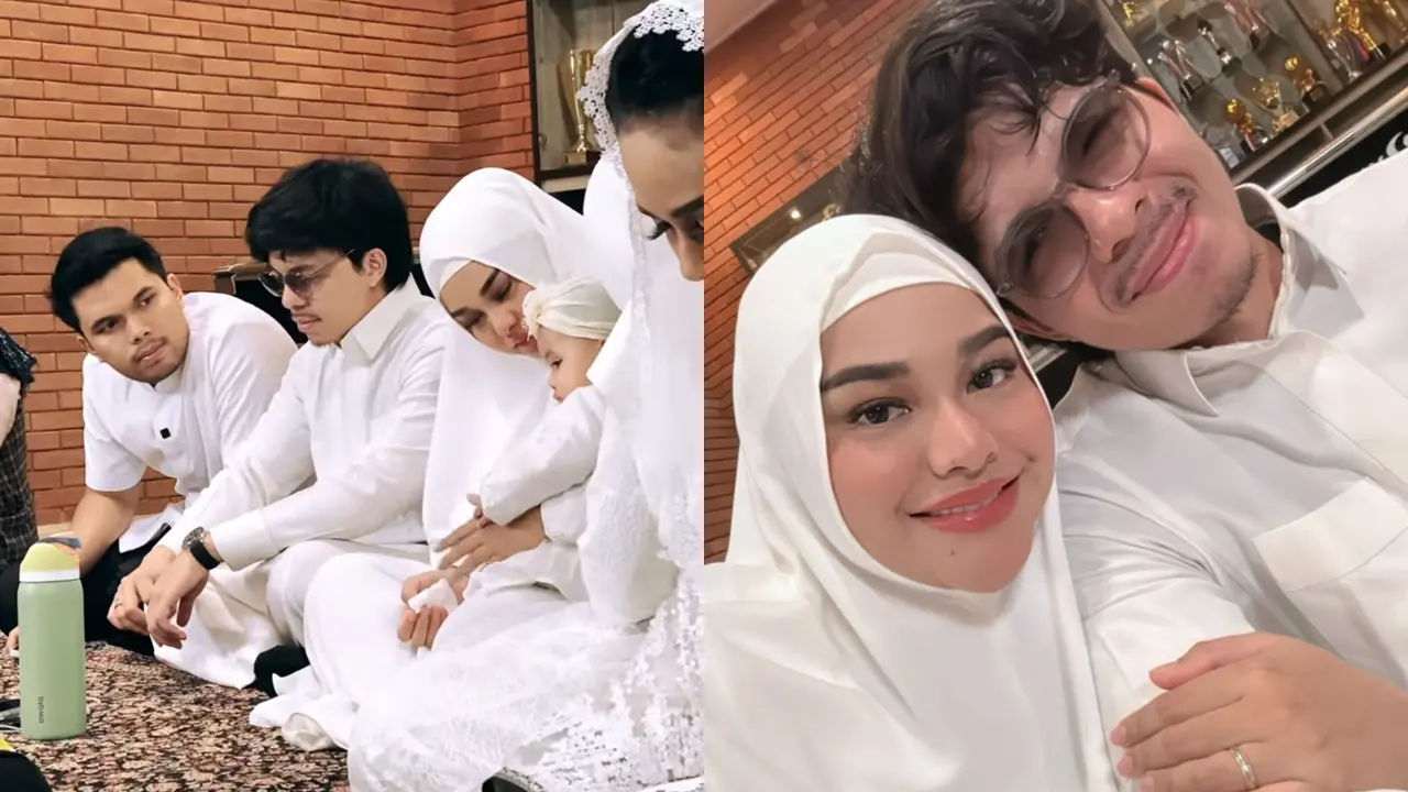 Atta dan Aurel di Pengajian Jelang Haji