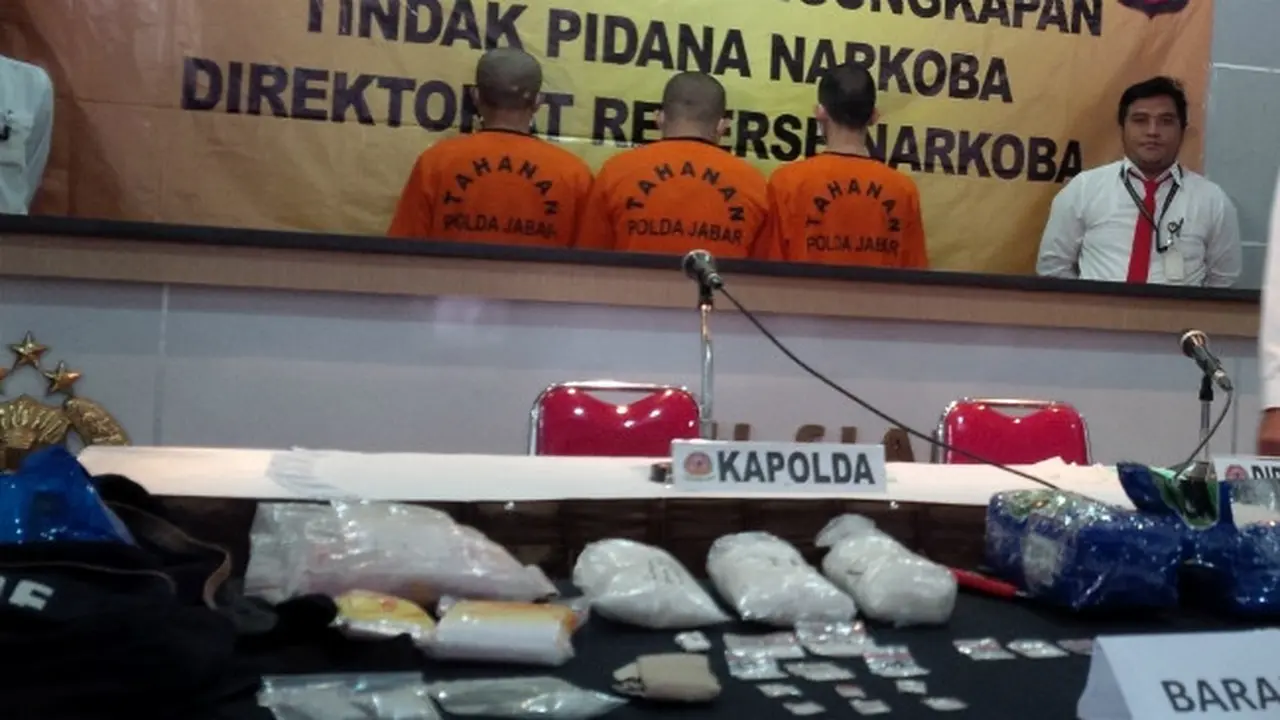 Enam Tersangka Peredaran Narkoba di Jawa Barat