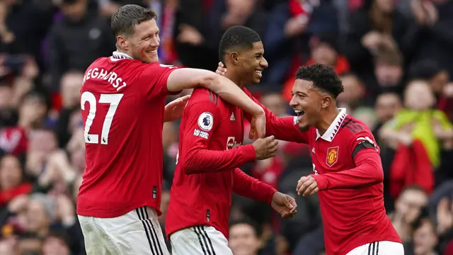 Foto: Marcus Rashford Tak Terbendung, Borong 2 Gol Bawa MU Lumat Leicester City di Liga Inggris