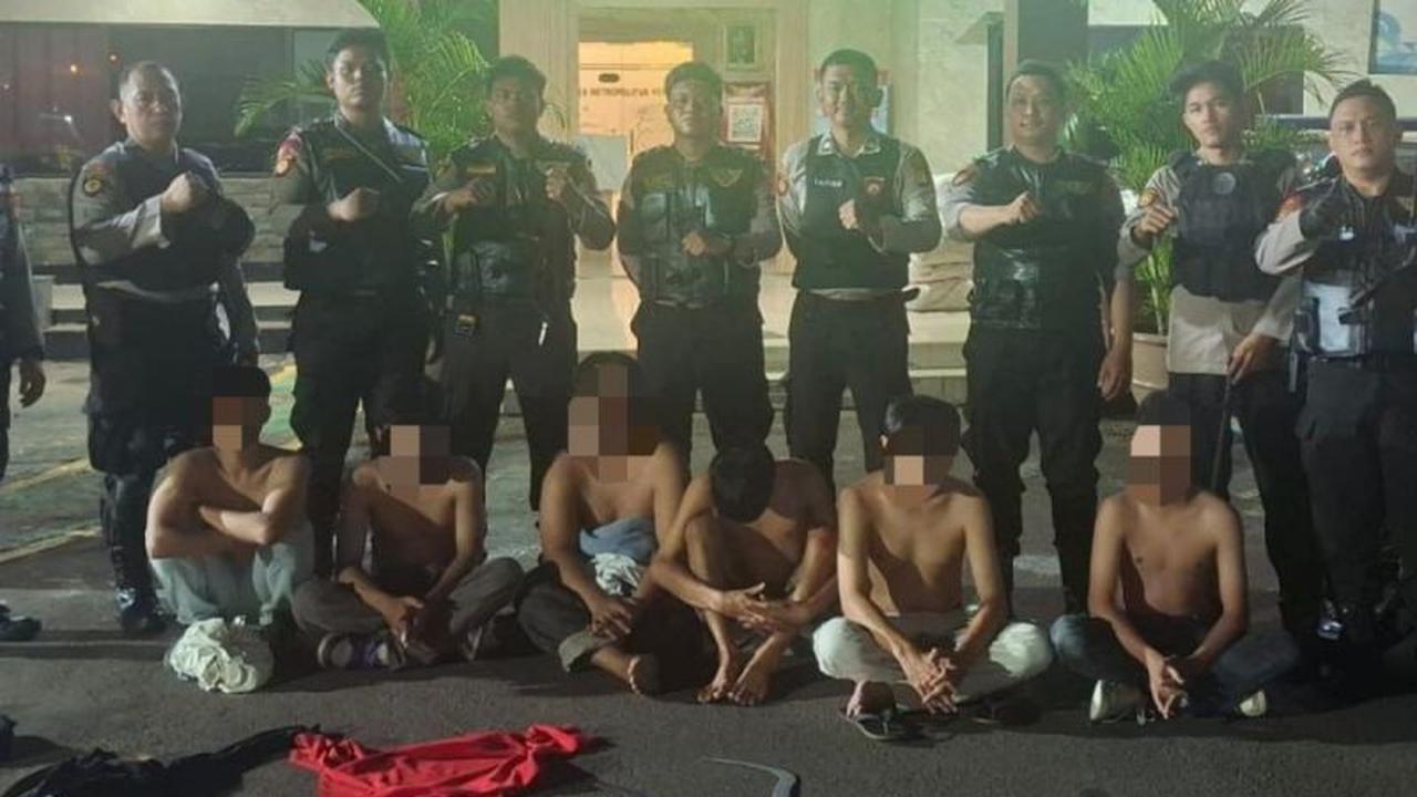 Polres Metro Jakarta Pusat Amankan Enam Pemuda Diduga Hendak Tawuran di Menteng