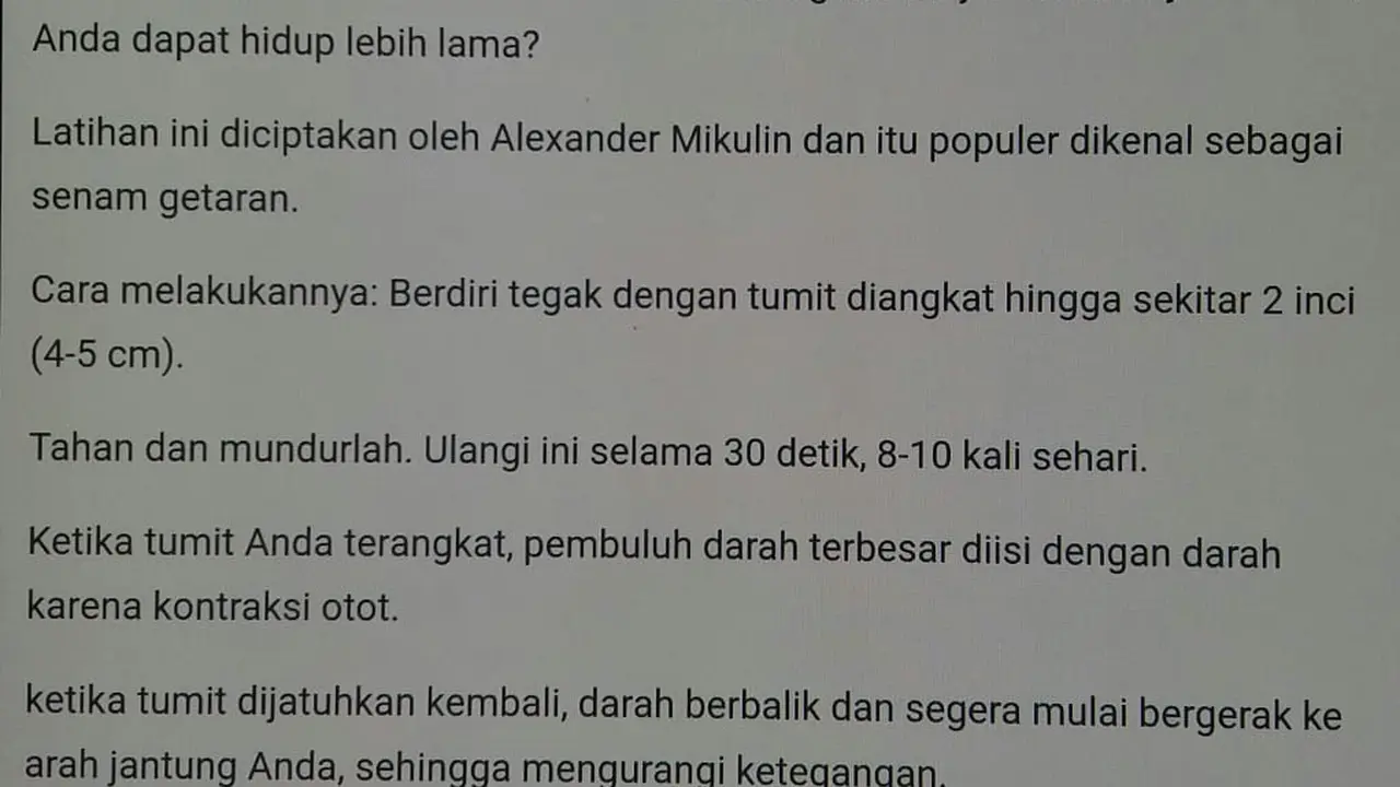 Berjinjit, Stroke