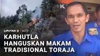 Kebakaran hutan dan lahan juga ikut menghanguskan kuburan batu khas Toraja di Kabupaten Toraja Utara, Sulawesi Selatan. Tak sedikit jasad yang ikut terbakar, sementara puluhan jasad lainnya dievakuasi pihak keluarga.