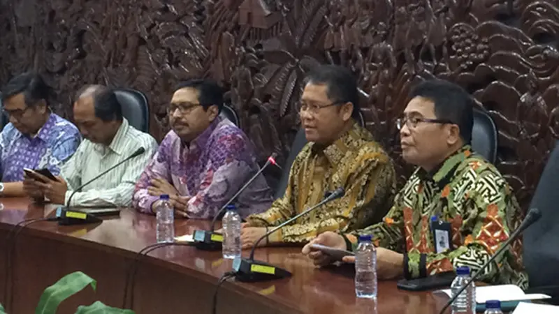 Konferensi pers pemulihan konektivitas layanan pelanggan satelit Telkom 1. Liputan6.com/Andina Librianty