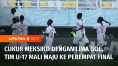 Tim U-17 Mali berhasil lolos ke babak perempat final setelah mencukur Mexico lima gol tanpa balas.