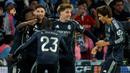 Kemenangan ini juga berhasil memutus catatan buruk Real Madrid setelah mengalami dua kali kekalahan beruntun di Liga Spanyol ketika melawan Osasuna dan Getafe. (AP Photo/Lalo R. Villar)