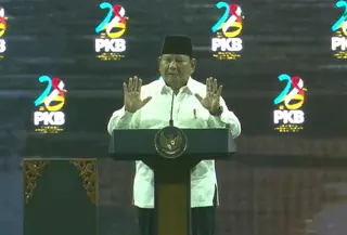 Presiden Prabowo Subianto Saat Pidato di Harlah PKB (Tangkapan Layar YouTube DPP PKB)