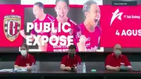 Paparan publik PT Bali Bintang Sejahtera Tbk (BOLA)/Bali United pada Rabu, 4 Agustus 2021 (Dok: Liputan6.com/Pipit Ika R)