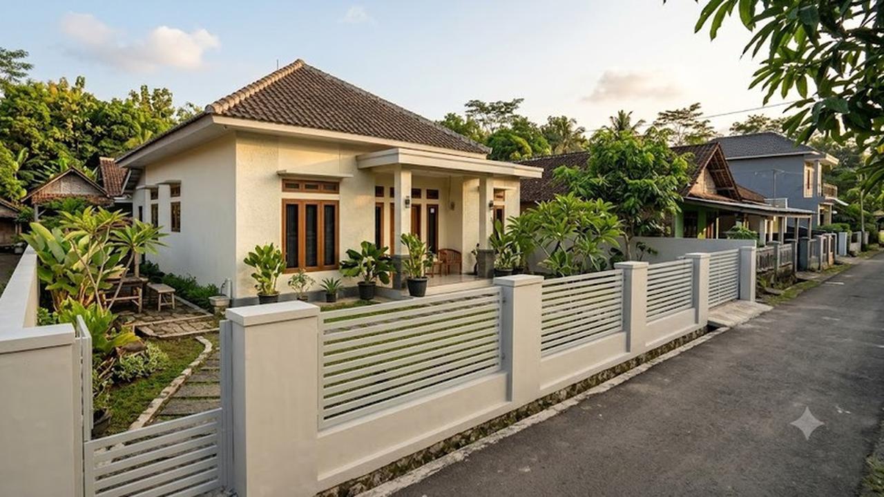 Warna Cat Pagar yang Cocok untuk Rumah Minimalis Kampung (AI Generated)