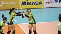 Jakarta Mandiri Popsivo Polwan menduduki peringkat tiga PLN Mobile Proliga 2022. (Dok PBVSI)