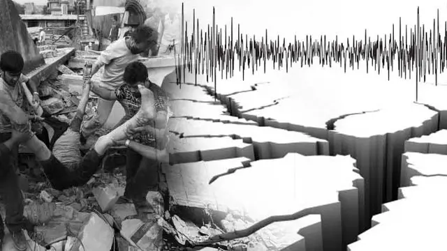 Ilustrasi lipsus gempa Nepal