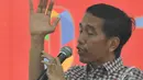 Di atas panggung, Jokowi mengatakan kedatangannya adalah untuk memberikan klarifikasi terkait isu-isu yang sempat beredar ditengah warga, Madiun, Jawa Timur, Sabtu (28/6/2014) (Liputan6.com/Herman Zakharia)