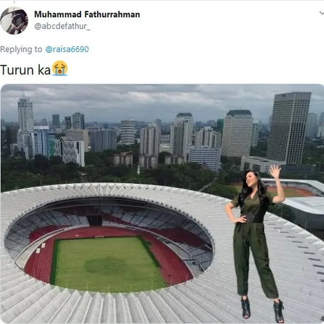 Foto editan kocak Raisa buatan warganet