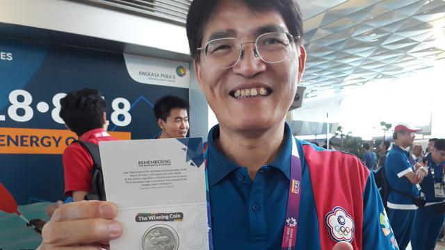 Koin Rp 500 dijadikan salah satu cenderamata untuk kontingen Asian Games asal China Taipei.