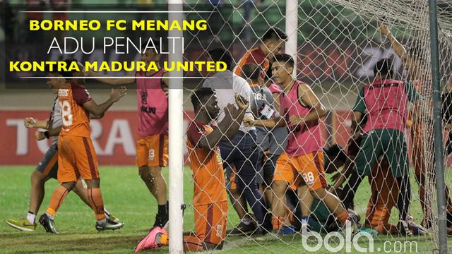 Berita video highlights kemenangan dramatis Pusamania Borneo FC atas Madura United lewat adu penalti pada perempat final Piala Presiden 2017, Sabtu (25/2).