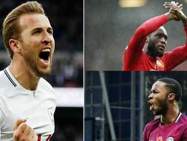 Berikut ini deretan top scorer Premier League 2017/2018 hingga pekan ke-10. (Kolase foto-foto AP dan AFP)