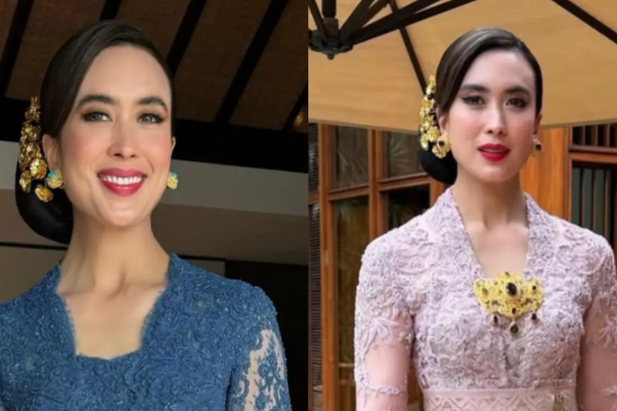 6 Pesona Anggun Menpar Widi Wardhana Dibalut 2 Kebaya Bali saat Hadiri HUT ke-52 Himpunan Ratna Busana Bersama Titiek Soeharto