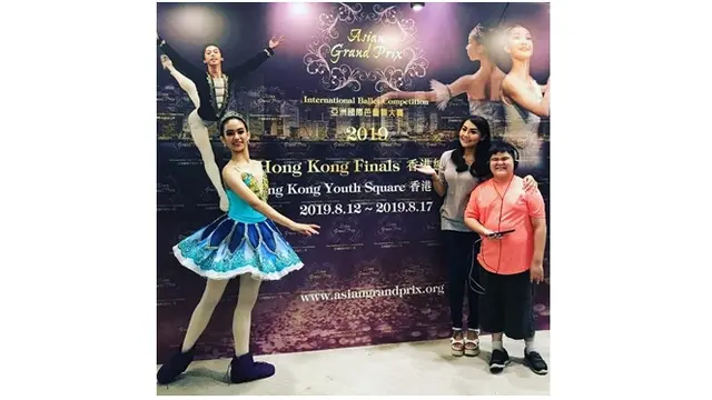 Andisa Leota Anabel juga mengikuti kompetisi balet di Hongkong.