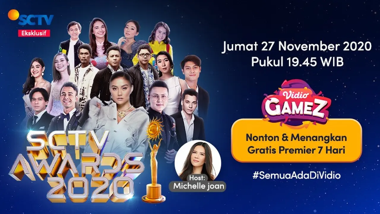 Saksikan Live Streaming SCTV Awards di Vidio, Malam Ini Pukul 19.45 WIB