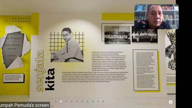 Pameran Virtual bertajuk ‘Lawan!’, yang diselenggarakan oleh Museum Sumpah Pemuda, Rabu (27/10/2021). (Liputan6.com/Dok. Heni Purwono)