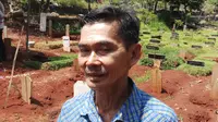 Agus Purnama Hadi, anak Hunaedi, pensiunan TNI AL yang menjadi korban pembunuhan di Pondok Labu (Liputan6.com/ Ady Anugrahadi)