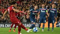 Liverpool bersua Crvena Zvezda pada pertandingan ketiga Grup C Liga Champions, di Stadion Anfield, Rabu (24/10/2018) malam waktu setempat. (AFP/Oli Scarff)