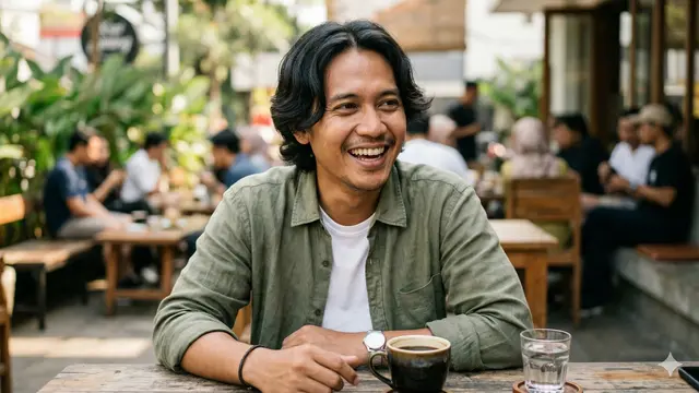 Model Rambut Belah Tengah Pendek Pria (Foto: Gemini AI)