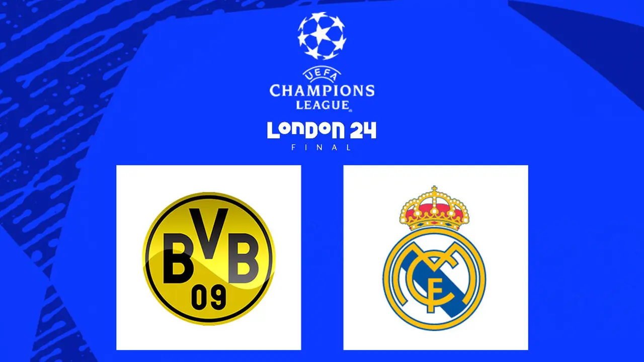 Final Liga Champions - Borussia Dortmund Vs Real Madrid - Ilustrasi Logo