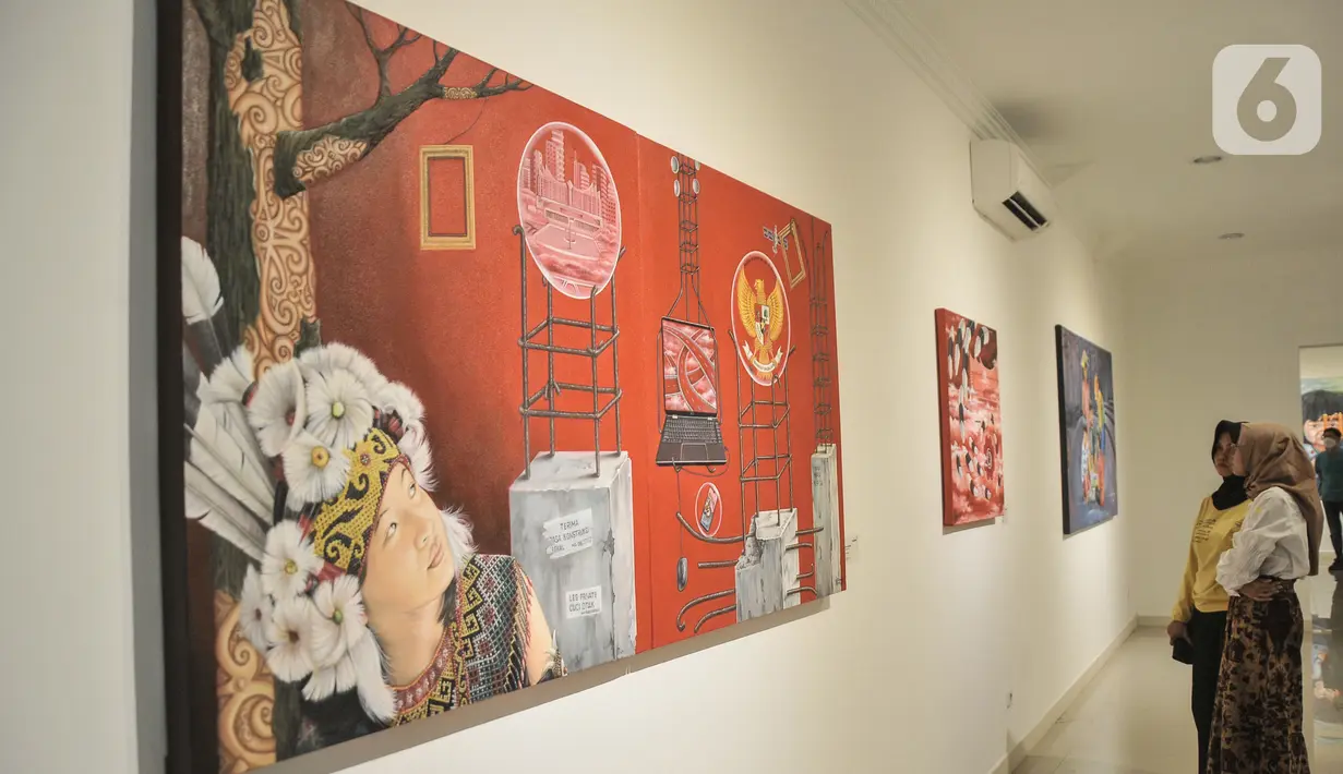 Ada pun, karya yang dapat dinikmati berupa seni lukis dan grafis dengan berbagai pendekatan material dan teknik. (merdeka.com/Iqbal S Nugroho)