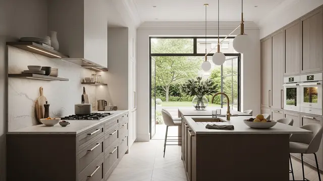 Model Dapur Dekat Pintu Belakang (Image by Gemini AI)